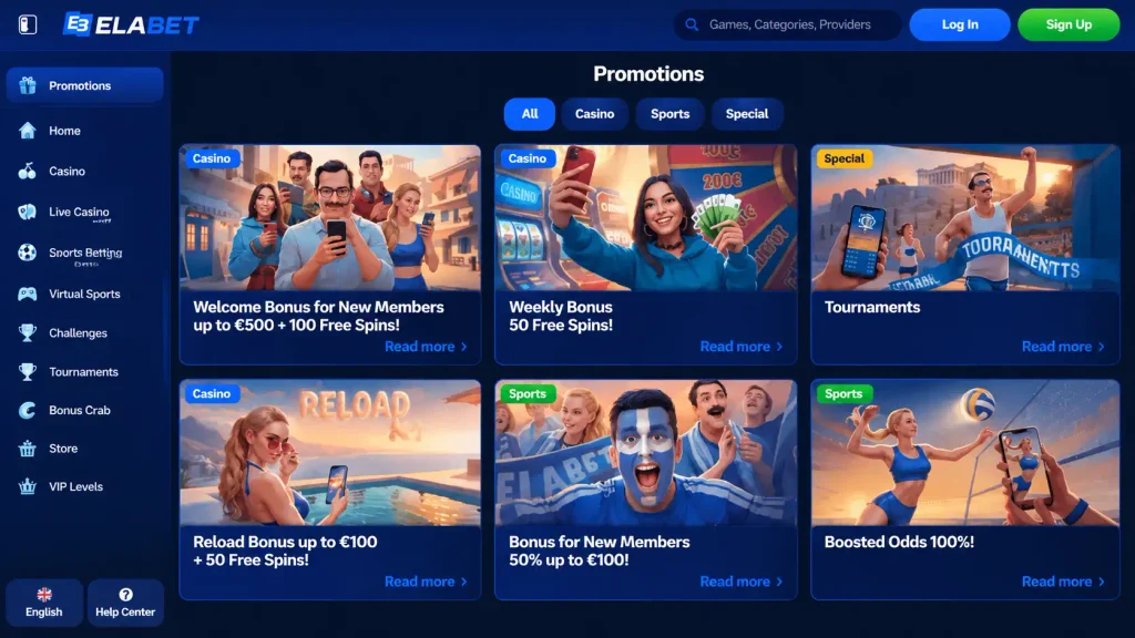 ElaBet Bonuses & Promotions in Italy